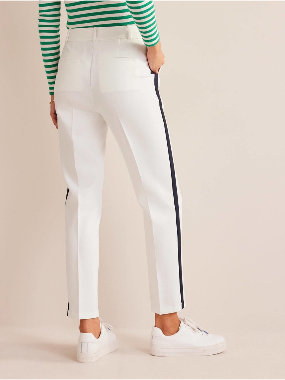 NWT boden Kew Side Stripe Trousers